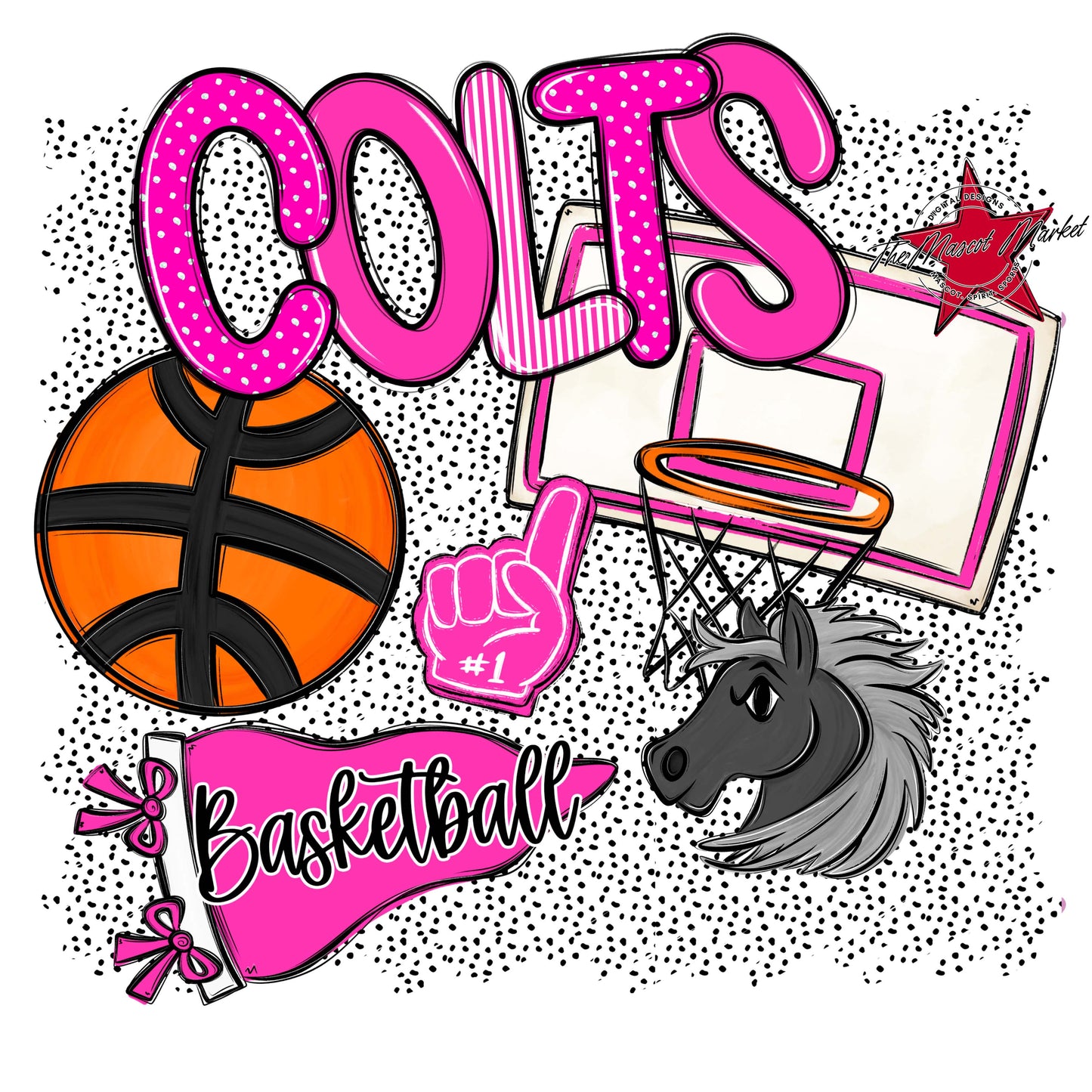 Colts Basketball Spirit-Pink