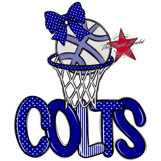 Colts Basketball Spirit Design-Blue