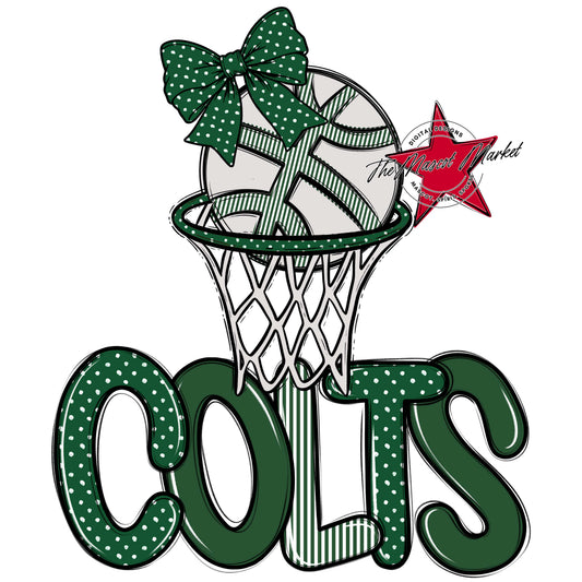 Colts Basketball Spirit Design-Green