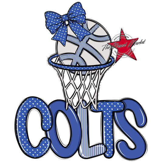 Colts Basketball Spirit Design-Off Blue
