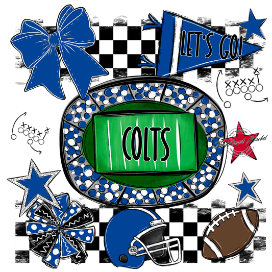 Colts Checkers Spirit Design-Off Blue