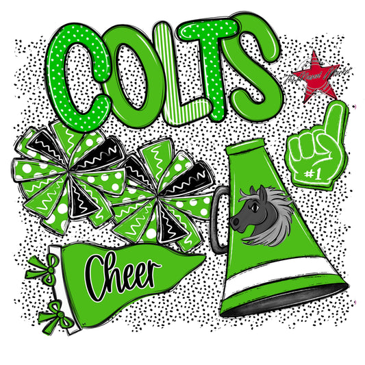 Colts Cheer Spirit-Bright Green