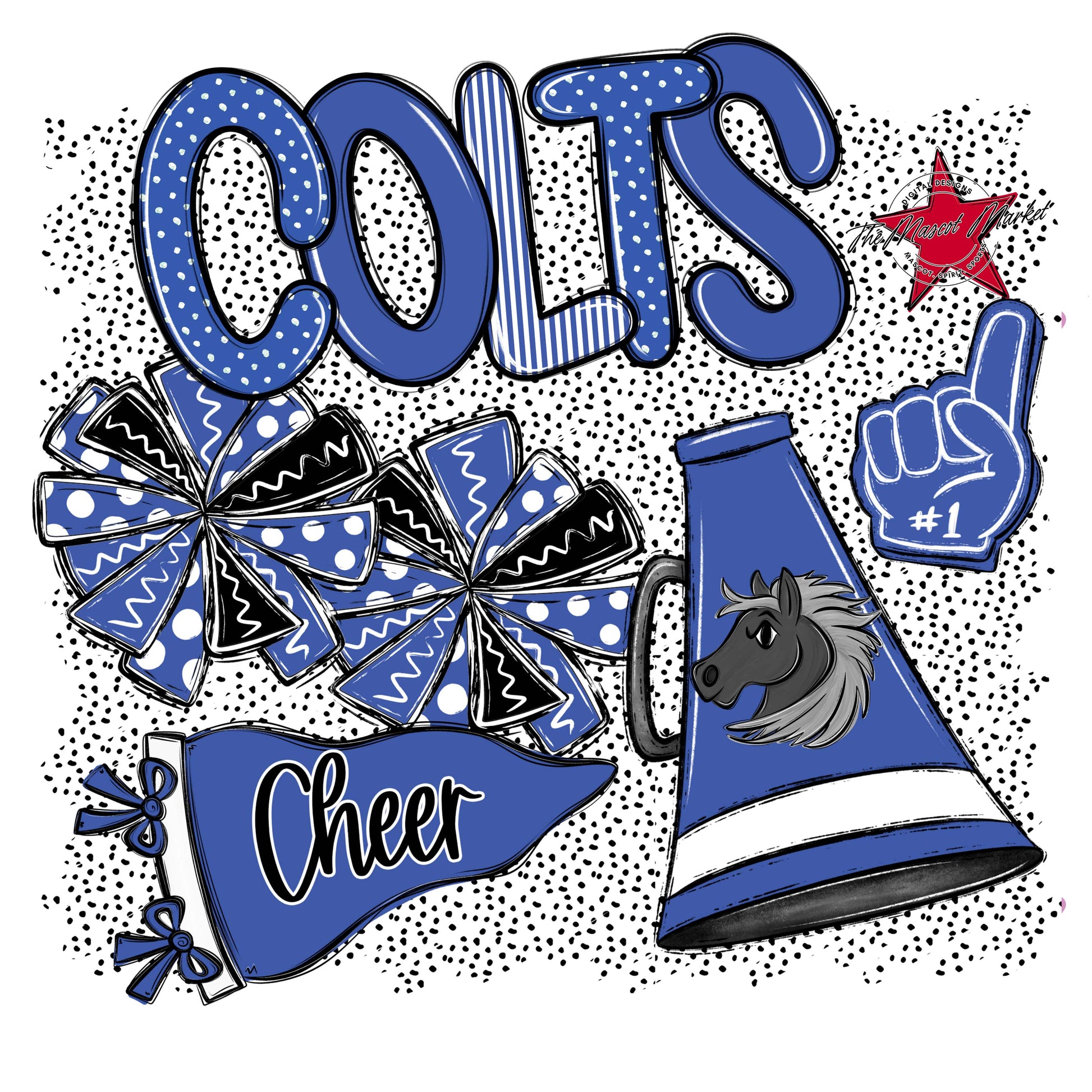 Colts Cheer Spirit-Off Blue