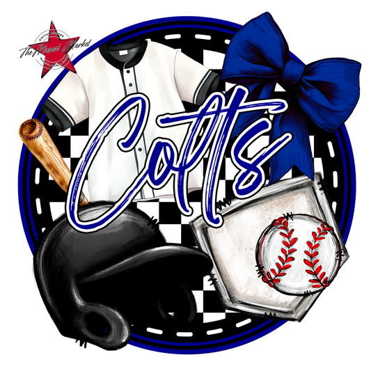Colts Circle Baseball Design-Blue