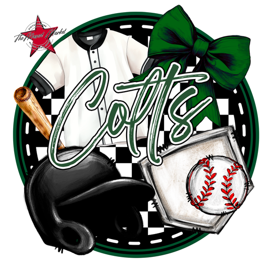 Colts Circle Baseball Design-Green