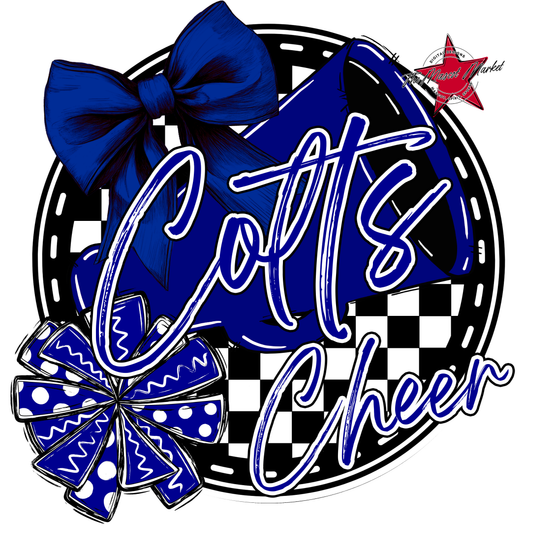 Colts Circle Cheer Design-Blue