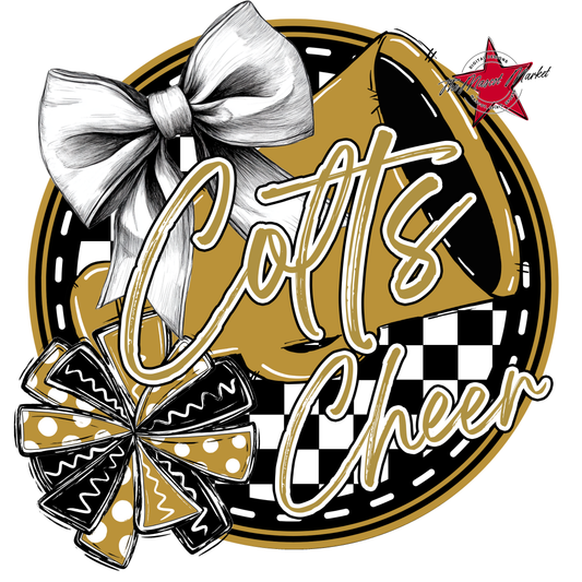 Colts Circle Cheer Design-Gold