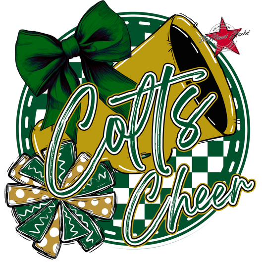 Colts Circle Cheer Design-Green-Gold