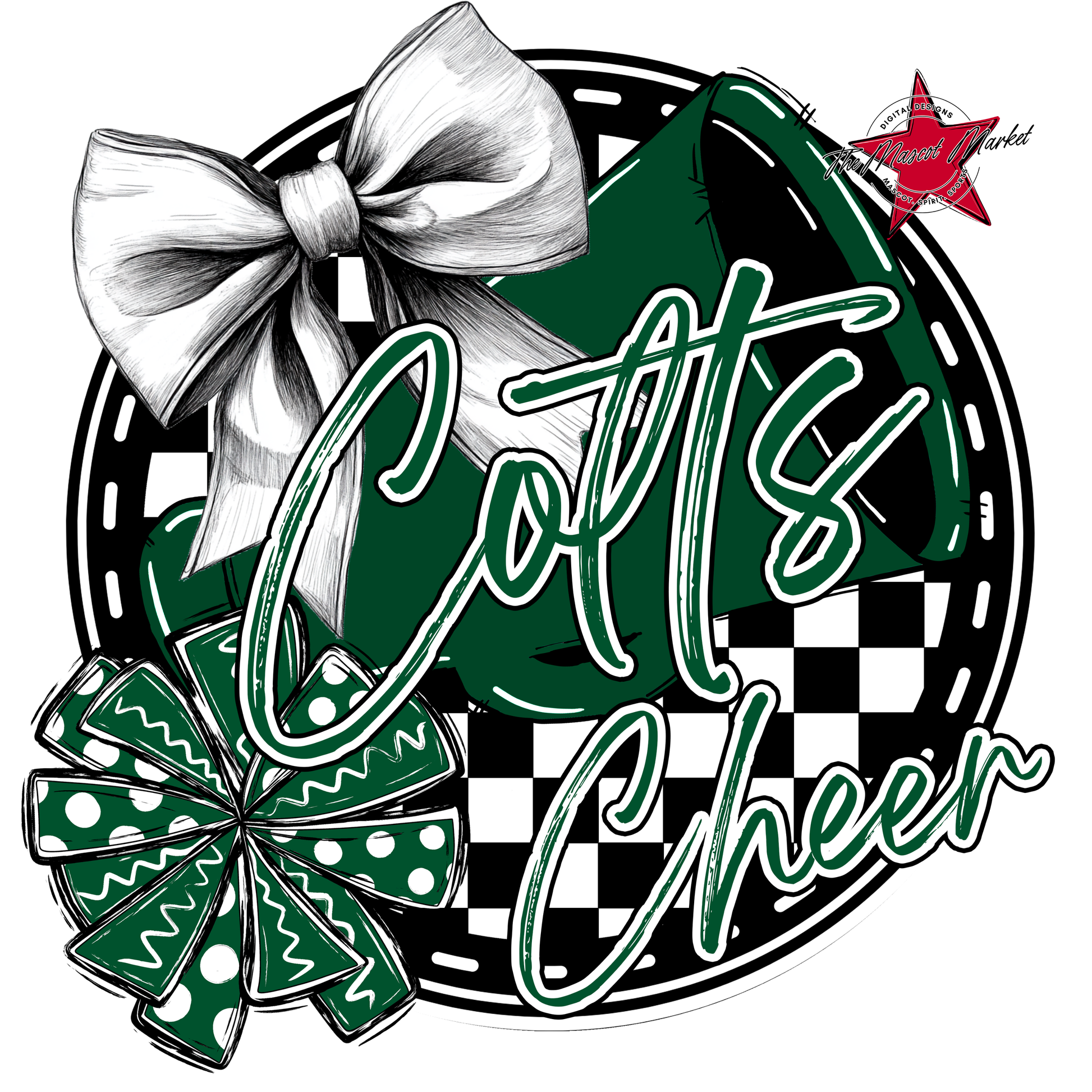 Colts Circle Cheer Design-Green