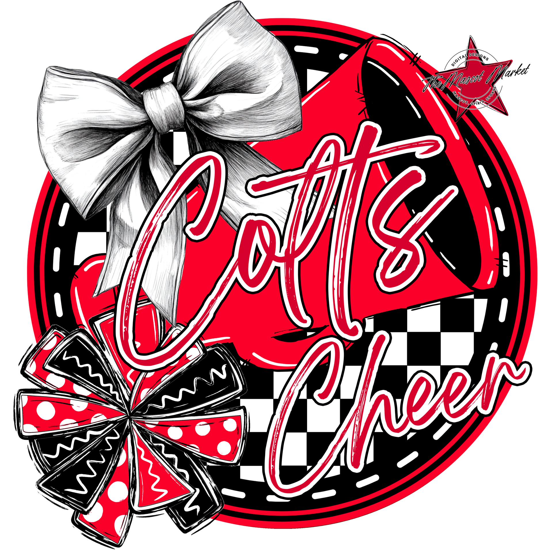 Colts Circle Cheer Design-Red