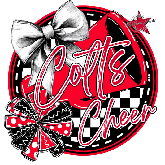 Colts Circle Cheer Design-Red