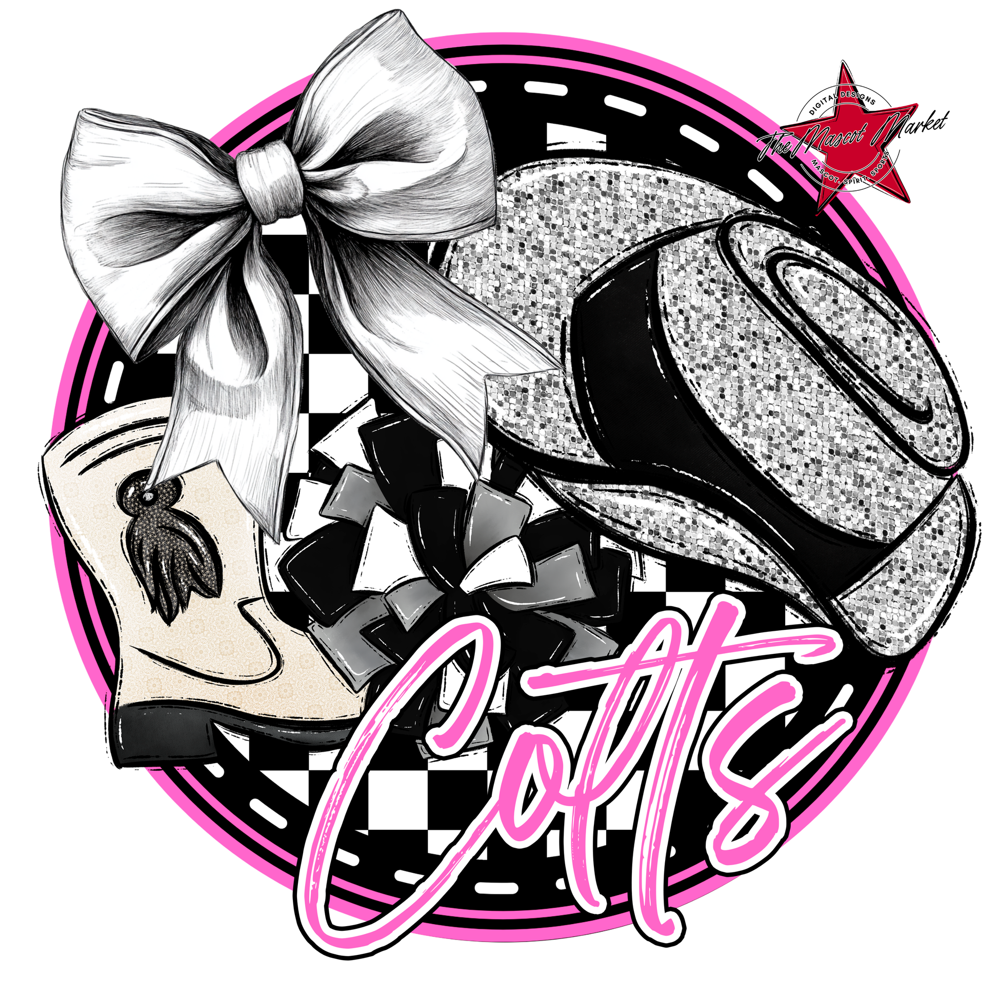 Colts Circle Drillteam Design-Baby Pink