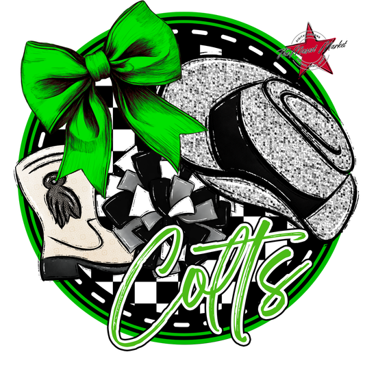 Colts Circle Drillteam Design-Bright Green