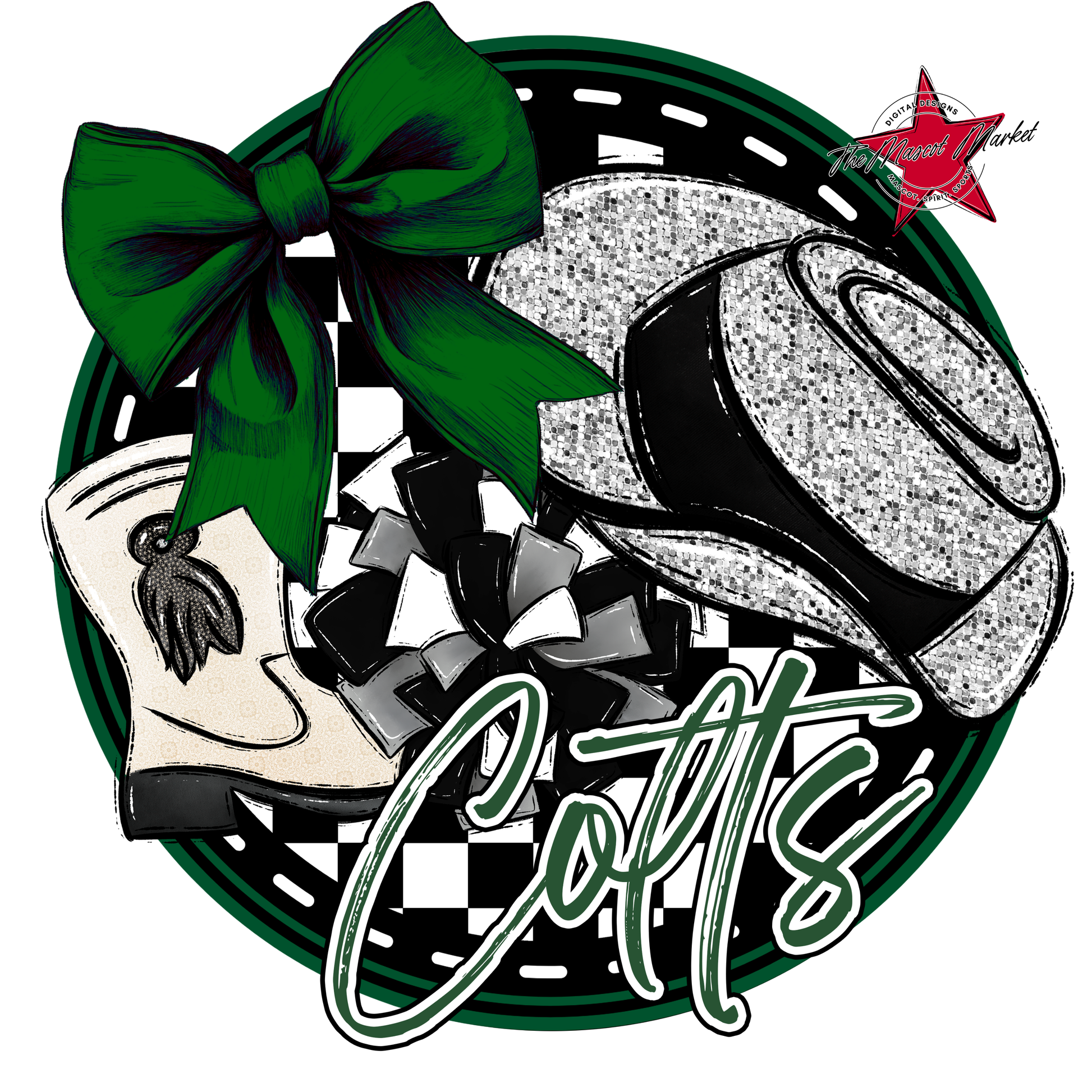 Colts Circle Drillteam Design-Green