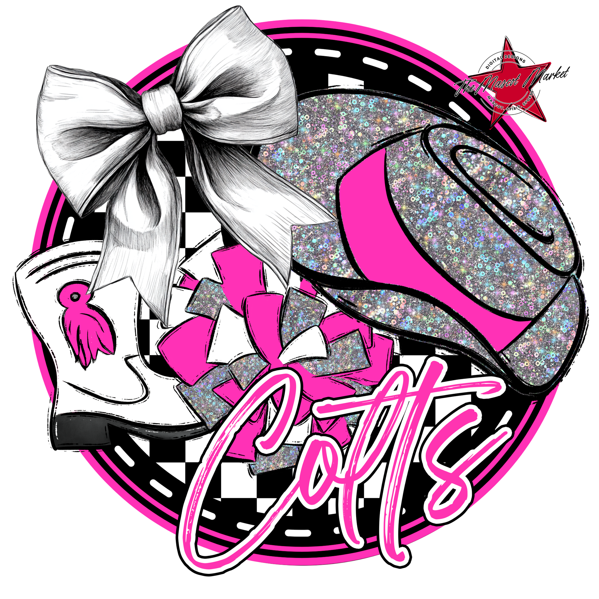 Colts Circle Drillteam Design-Pink