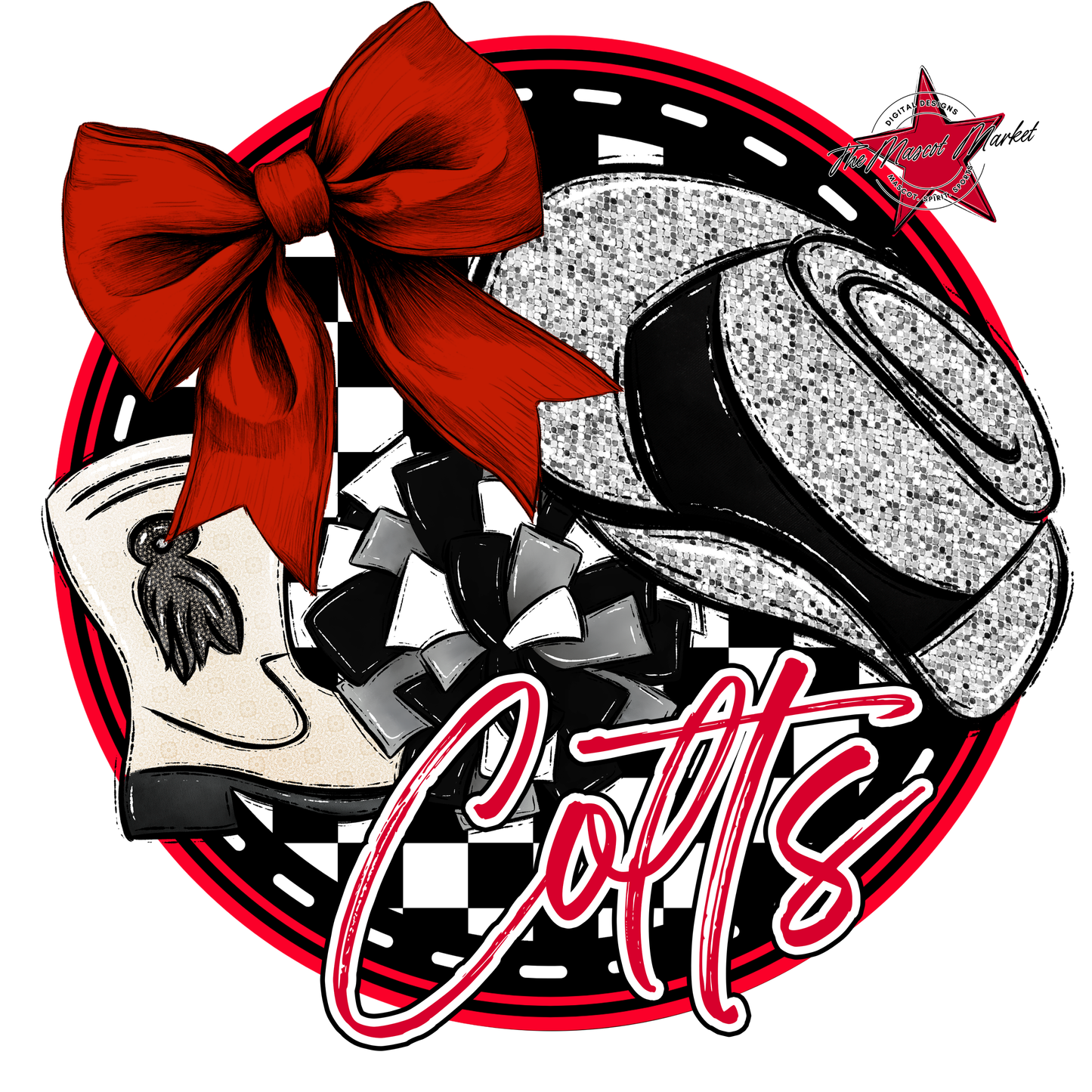 Colts Circle Drillteam Design-Red