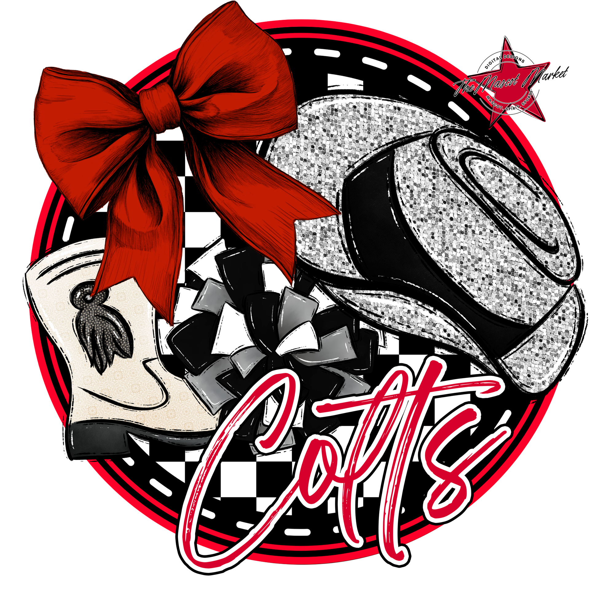 Colts Circle Drillteam Design-Red