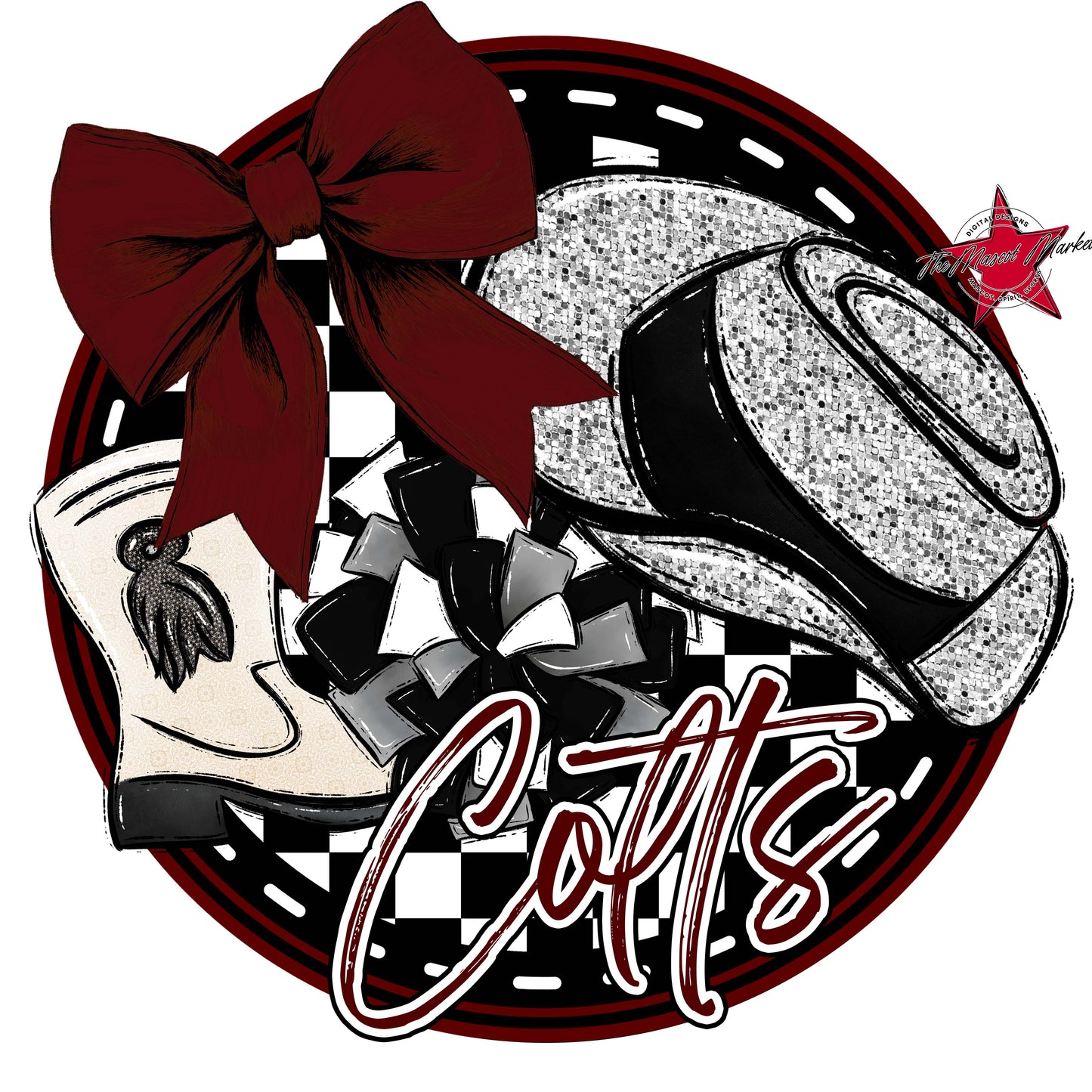 Colts Circle Drillteam Design-Maroon