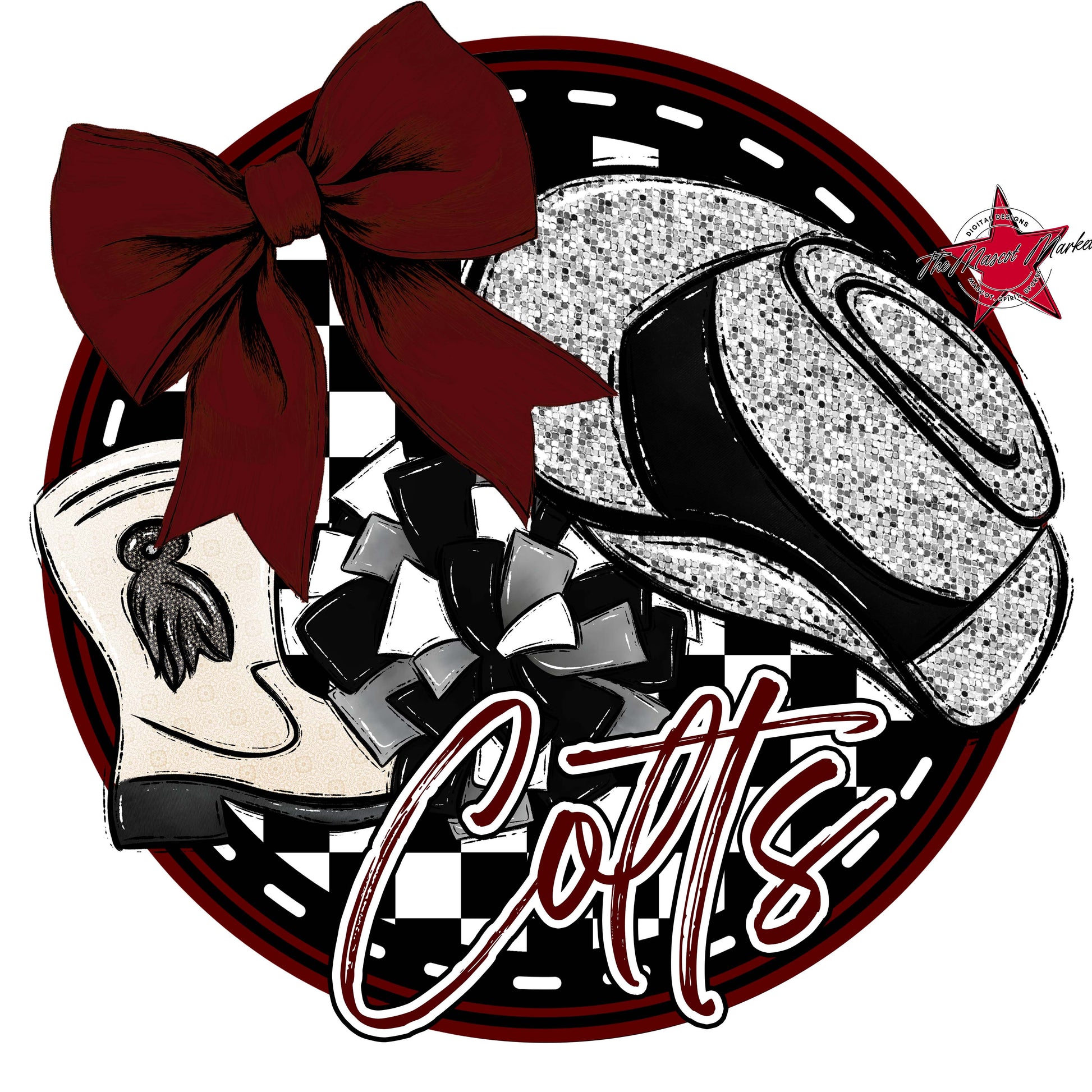 Colts Circle Drillteam Design-Maroon
