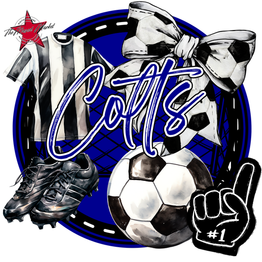 Colts Circle Soccer Design-Blue