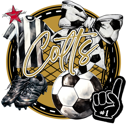 Colts Circle Soccer Design-Gold