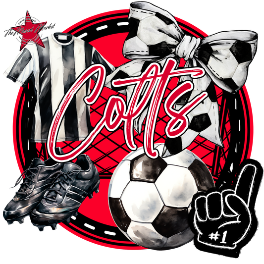 Colts Circle Soccer Design-Red