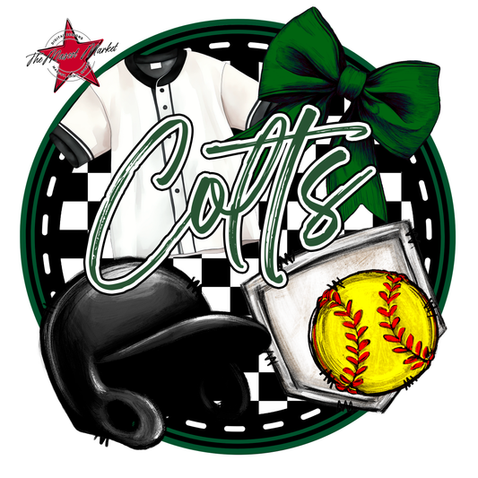 Colts Circle Softball Design-Green