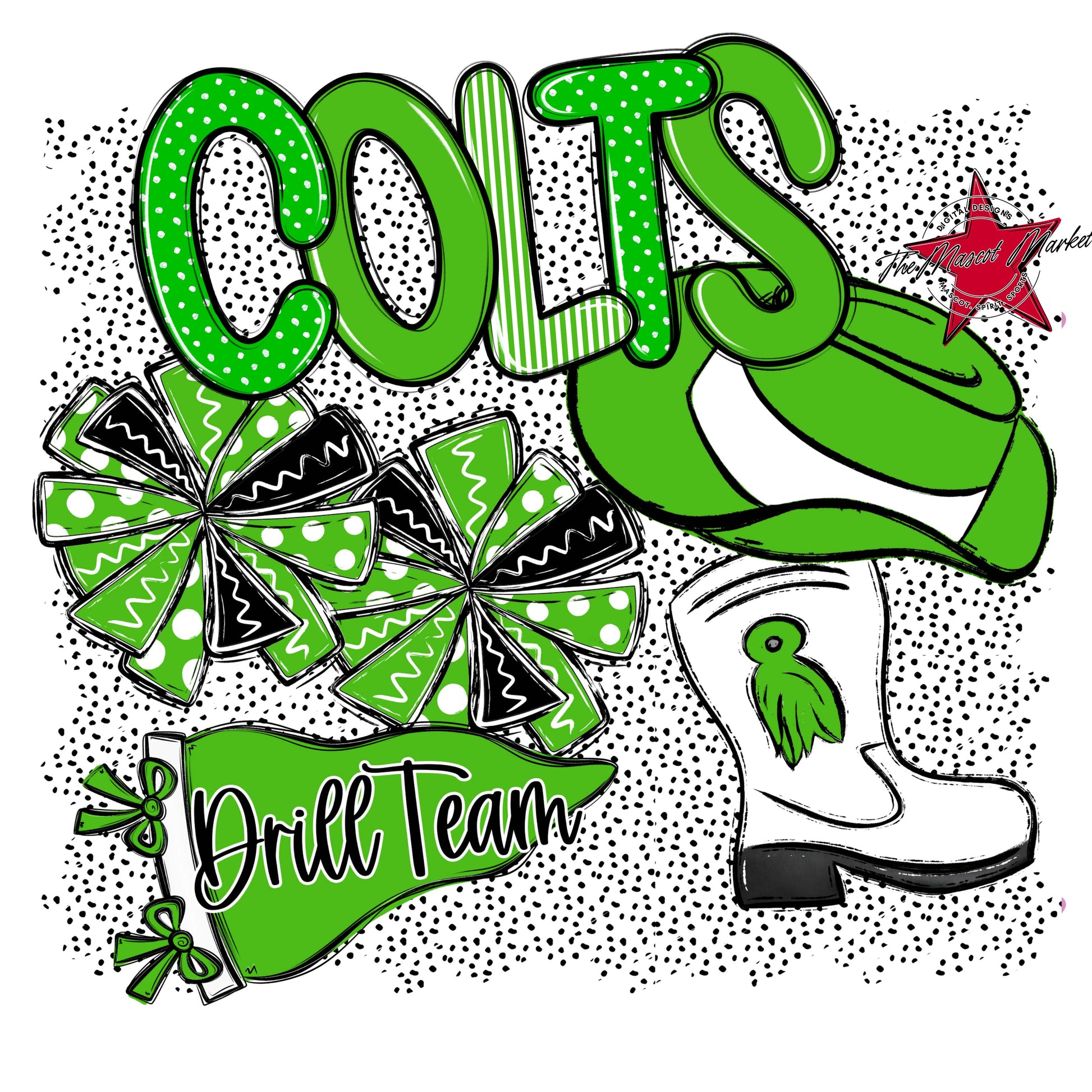 Colts Drillteam Spirit-Bright Green
