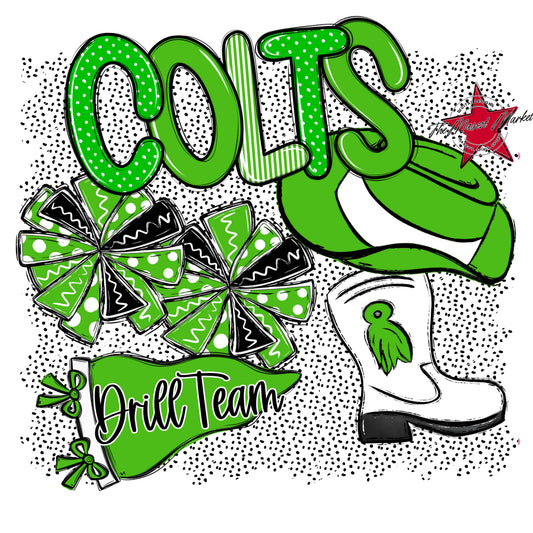 Colts Drillteam Spirit-Bright Green