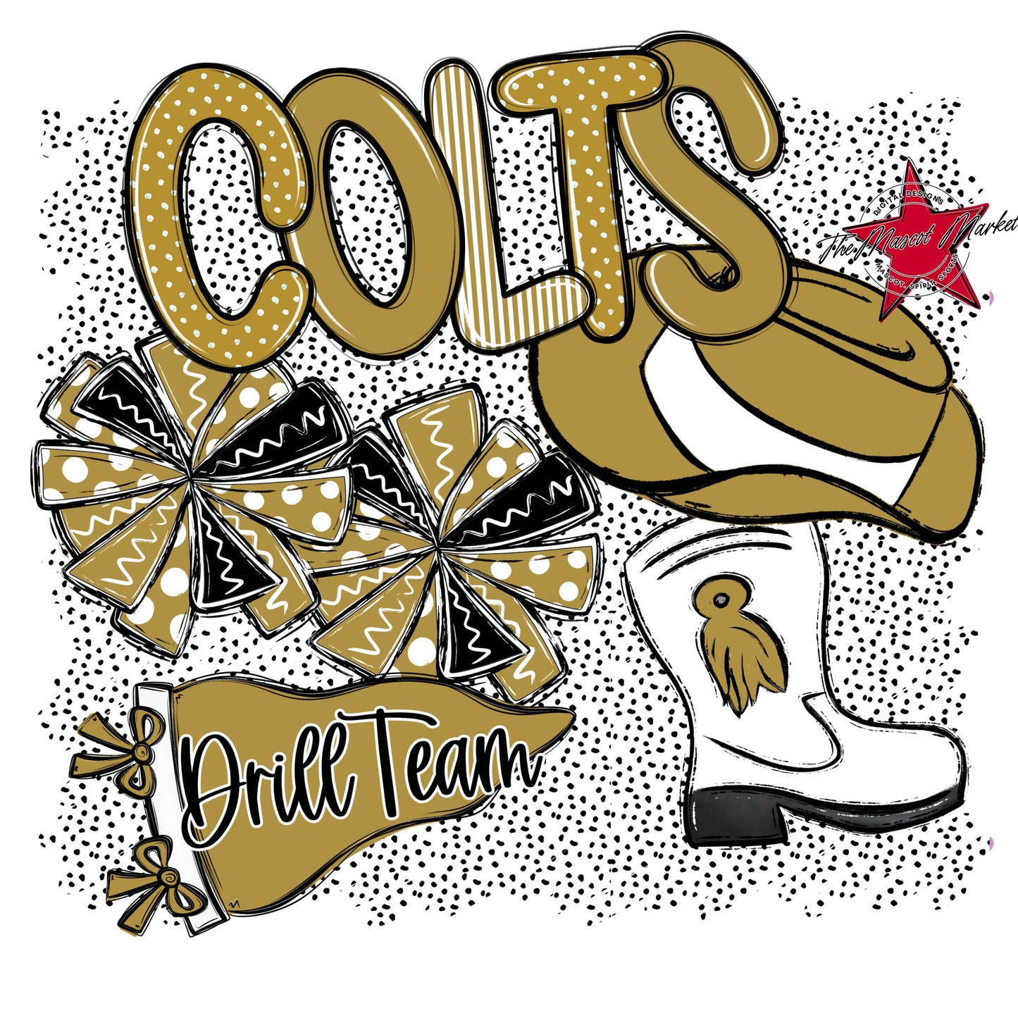 Colts Drillteam Spirit-Gold