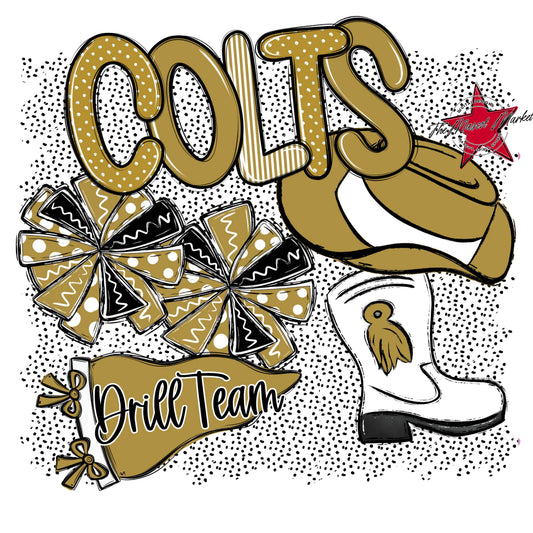 Colts Drillteam Spirit-Gold
