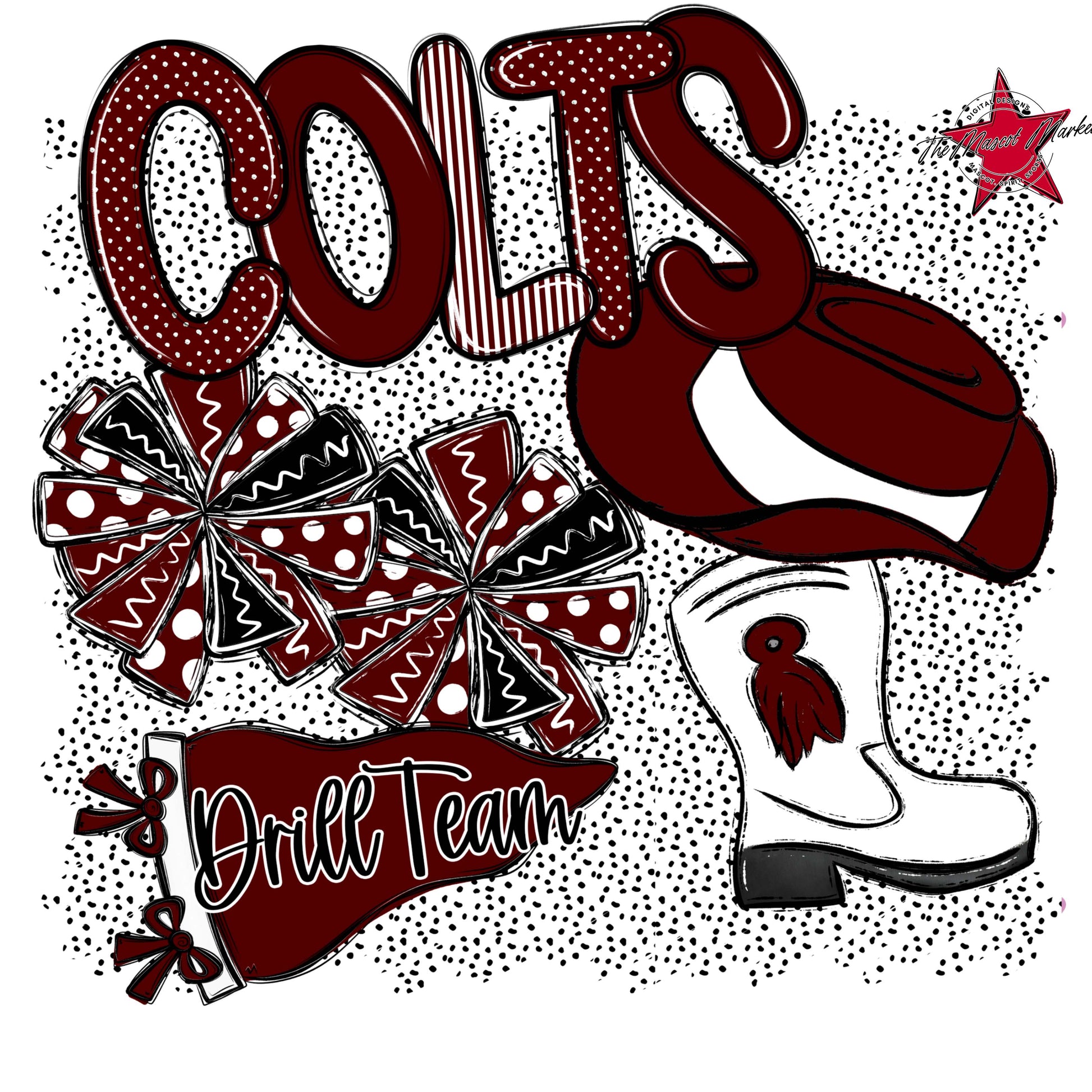 Colts Drillteam Spirit-Maroon