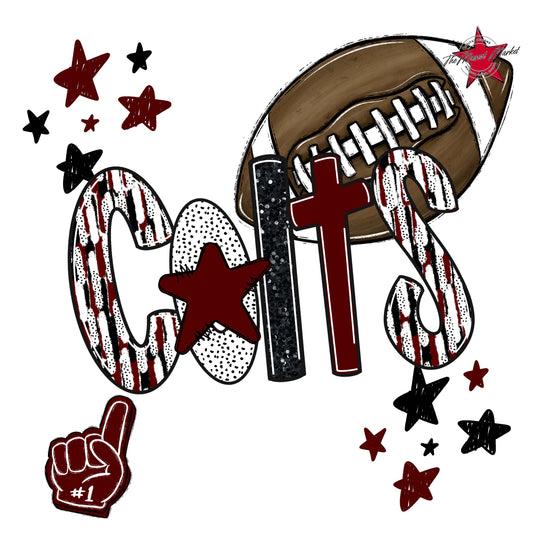 Colts Football Scrape-Maroon