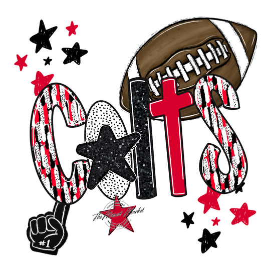 Colts Football Scrape-Red