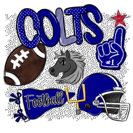 Colts Football Spirit-Blue