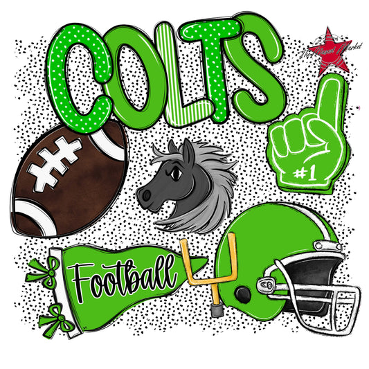 Colts Football Spirit-Bright Green