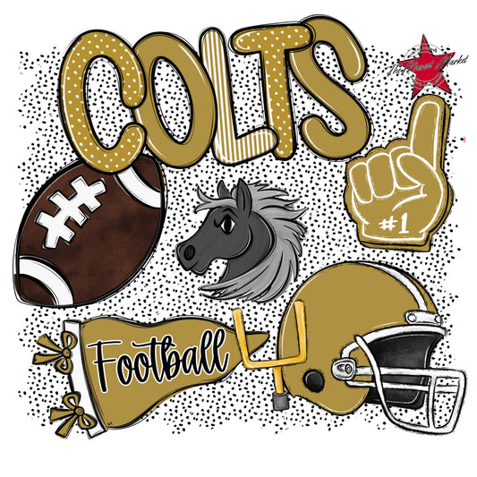 Colts Football Spirit-Gold