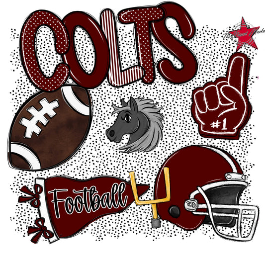 Colts Football Spirit-Maroon