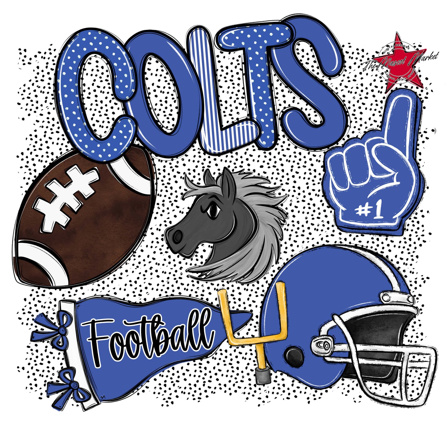 Colts Football Spirit-Off Blue