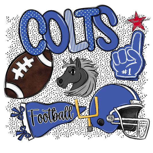 Colts Football Spirit-Off Blue