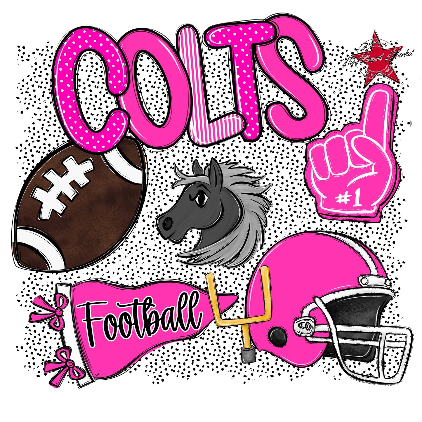 Colts Football Spirit-Pink