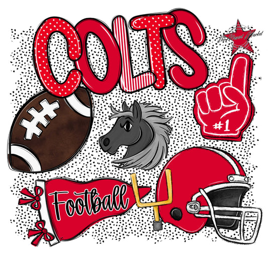 Colts Football Spirit-Red