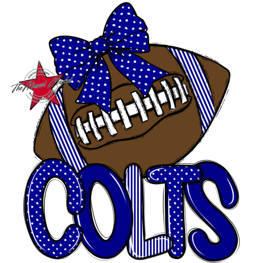 Colts Football Spirit Design-Blue