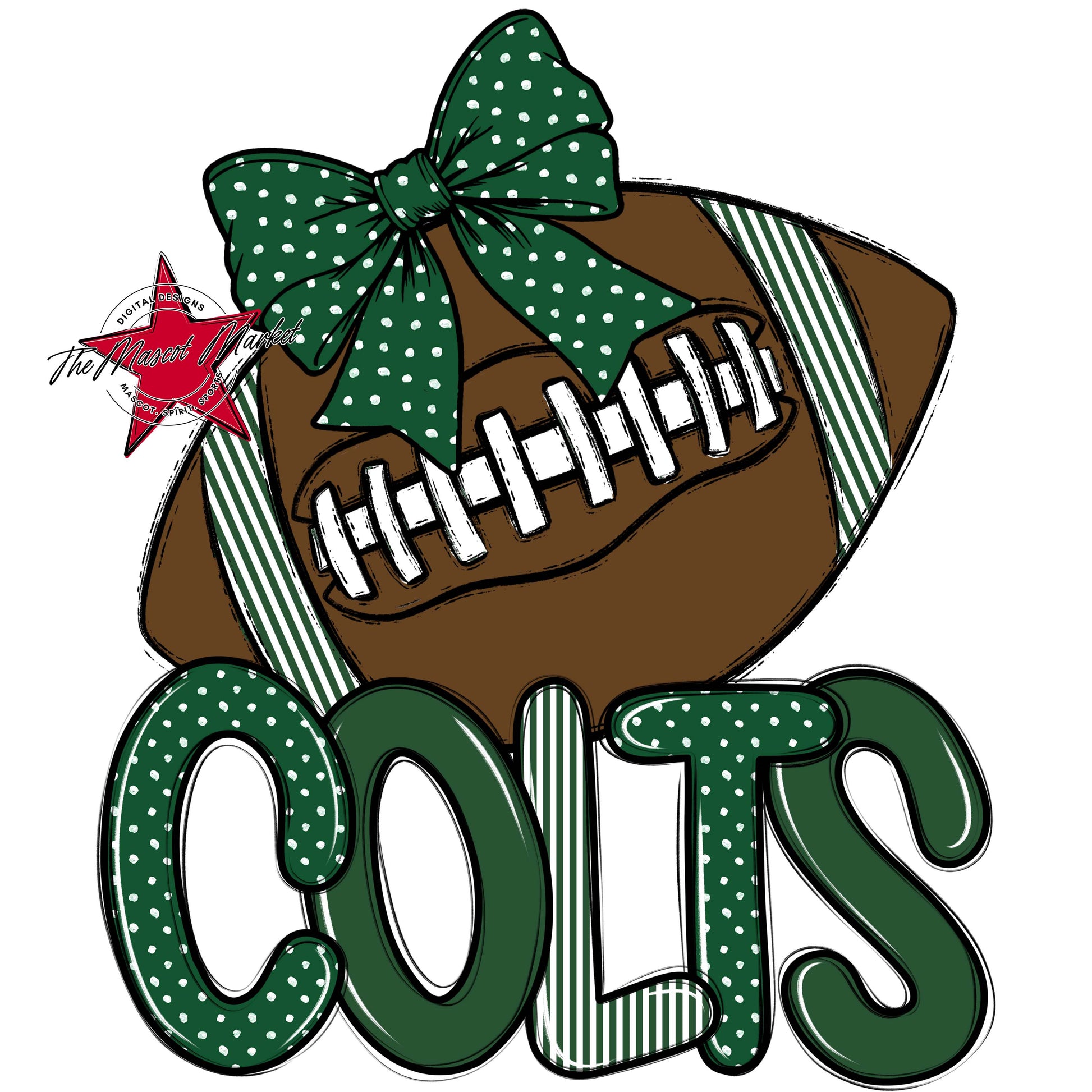 Colts Football Spirit Design-Green