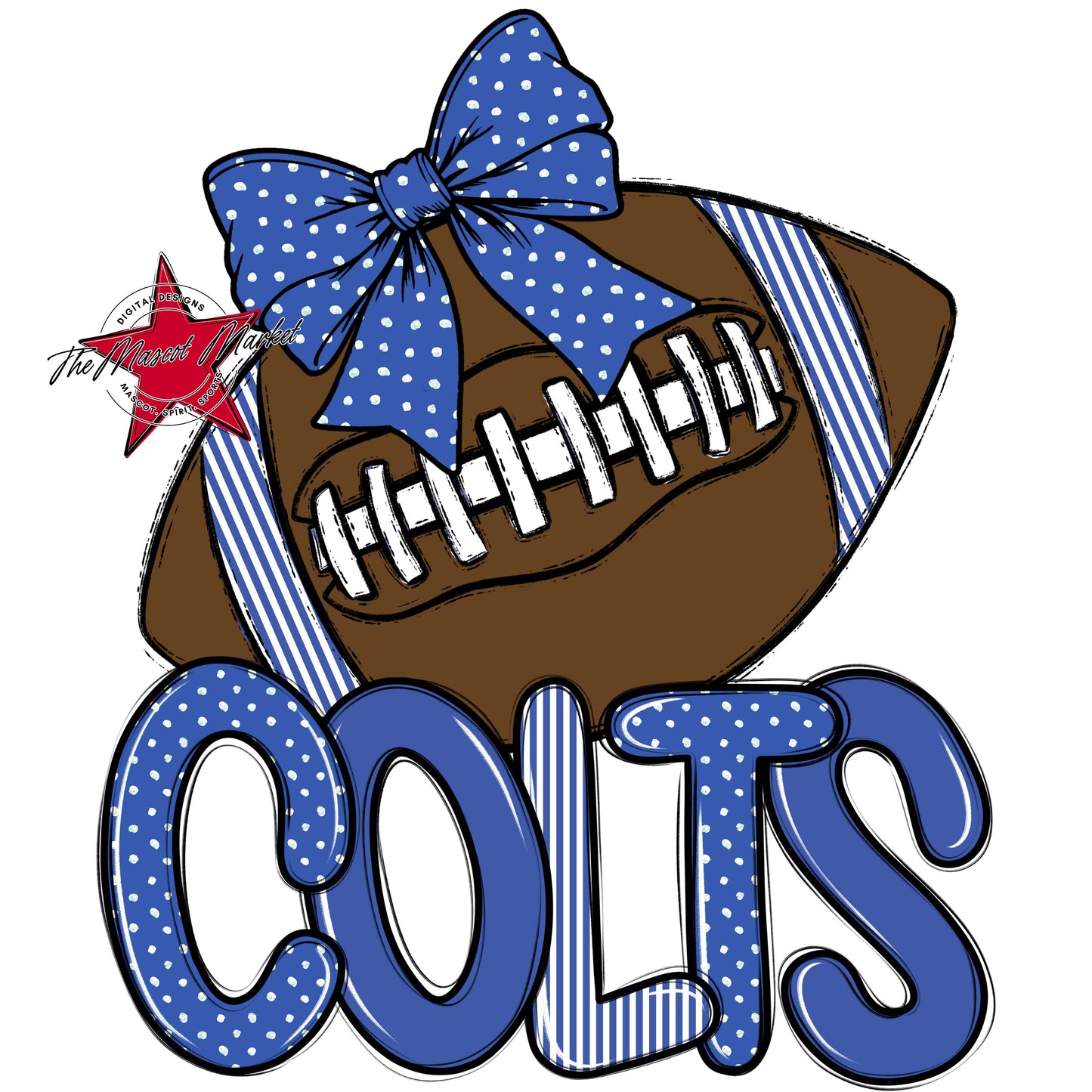 Colts Football Spirit Design-Off Blue