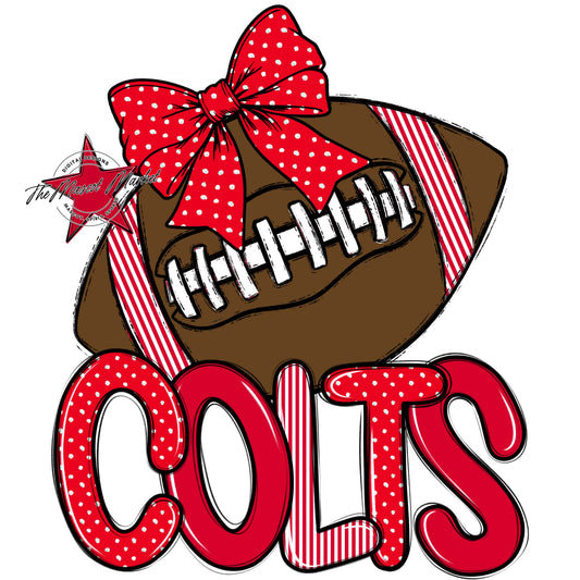 Colts Football Spirit Design-Red