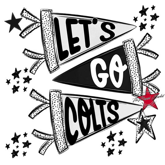 Colts Let's Go Flag Design-Black