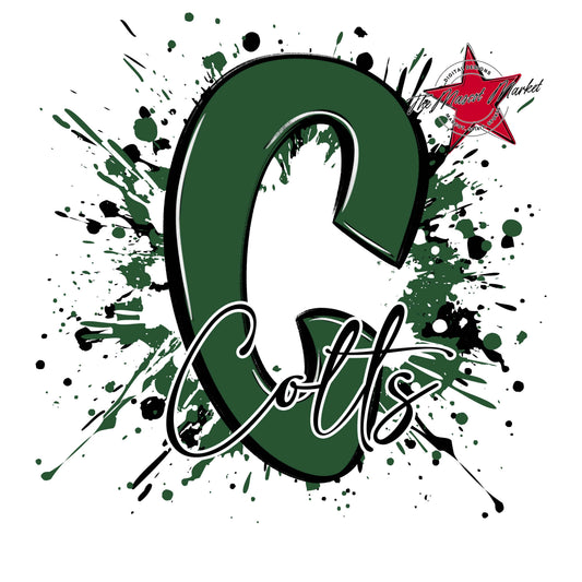 Colts Mascot Splatter-Green