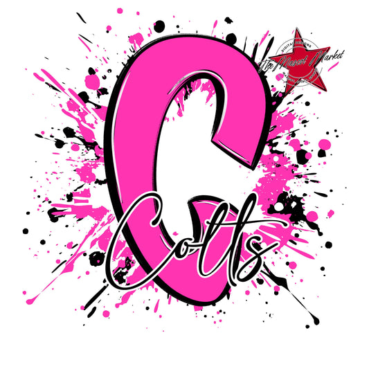 Colts Mascot Splatter-Pink