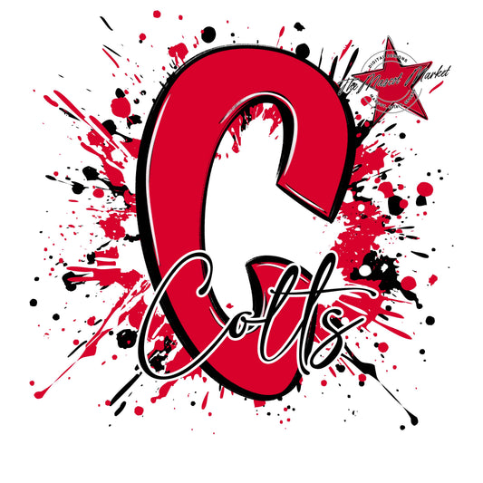 Colts Mascot Splatter-Red